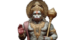 Hanuman With Gada Vinyl Car Decal Sticker – Waterproof & UV-Resistant 2.72"