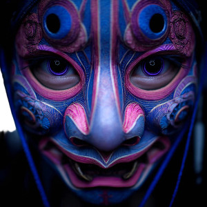 Cursed Mask Rave Vinyl Car Decal Sticker – Waterproof & UV-Resistant 6.826666666666667"