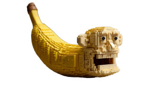 Lego Banana Vinyl Car Decal Sticker – Waterproof & UV-Resistant 2.72"