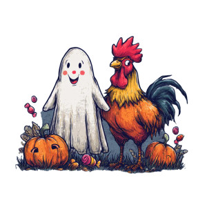Ghost And Rooster Vinyl Car Decal Sticker – Waterproof & UV-Resistant 3.4133333333333336" Ghost And Rooster Vinyl Car Decal Sticker – Waterproof & UV-Resistant 3.4133333333333336"