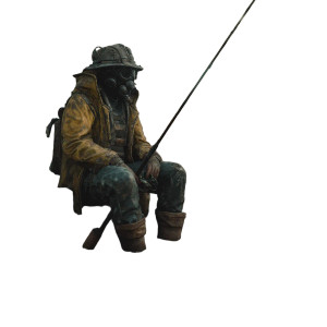 Fallout 4 Fisherman Vinyl Car Decal Sticker – Waterproof & UV-Resistant 3.4133333333333336"