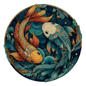 Pisces Zodiac Art V2 Vinyl Car Decal Sticker – Waterproof & UV-Resistant 6.826666666666667"