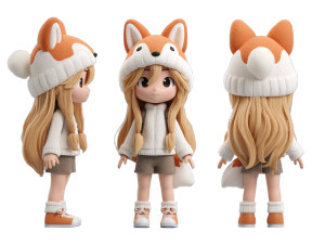 Cute Fox Hat Girl Vinyl Car Decal Sticker – Waterproof & UV-Resistant 3.0933333333333333" Cute Fox Hat Girl Vinyl Car Decal Sticker – Waterproof & UV-Resistant 3.0933333333333333"