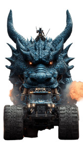 Dragon War Machine Vinyl Car Decal Sticker – Waterproof & UV-Resistant 4.8533333333333335"