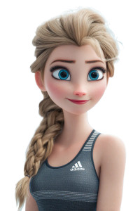 Elsa In Adidas Vinyl Car Decal Sticker – Waterproof & UV-Resistant 8.96"