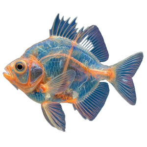 Glowing Deep Sea Fish Vinyl Car Decal Sticker – Waterproof & UV-Resistant 3.4133333333333336"