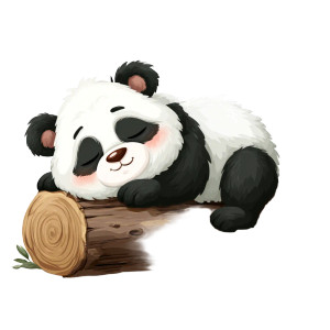 Sleepy Panda Vinyl Car Decal Sticker – Waterproof & UV-Resistant 3.4133333333333336"