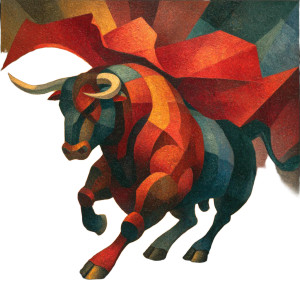 Dynamic Bull Fight Vinyl Car Decal Sticker – Waterproof & UV-Resistant 6.826666666666667"