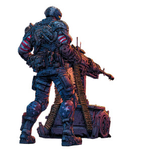 Cyberpunk Soldier V21 Vinyl Car Decal Sticker – Waterproof & UV-Resistant 3.4133333333333336"