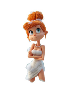 Wilma Flintstone Bathing Vinyl Car Decal Sticker – Waterproof & UV-Resistant 4.1066666666666665"