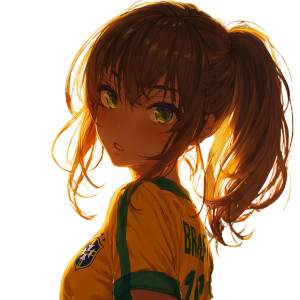 Anime Football Girl V6 Vinyl Car Decal Sticker – Waterproof & UV-Resistant 3.4133333333333336"