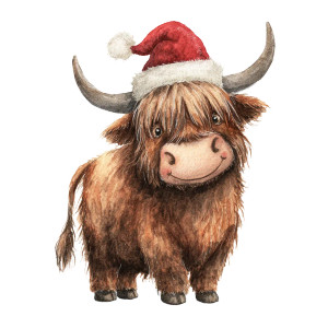 Cute Highland Cattle Vinyl Car Decal Sticker – Waterproof & UV-Resistant 3.4133333333333336"