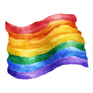 Rainbow Watercolor Flag Vinyl Car Decal Sticker – Waterproof & UV-Resistant 3.4133333333333336"