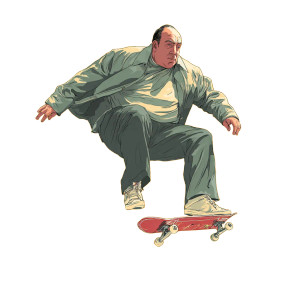 Tony Soprano Kickflip Vinyl Car Decal Sticker – Waterproof & UV-Resistant 3.4133333333333336"