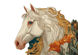 Golden-Maned White Horse Vinyl Car Decal Sticker – Waterproof & UV-Resistant 3.0933333333333333" Golden-Maned White Horse Vinyl Car Decal Sticker – Waterproof & UV-Resistant 3.0933333333333333"