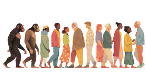 Human Evolution Journey Vinyl Car Decal Sticker – Waterproof & UV-Resistant 2.72"