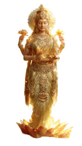 Goddess Lakshmi Portrait Vinyl Car Decal Sticker – Waterproof & UV-Resistant 9.706666666666667"