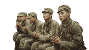 Wounded Soldiers Clapping Vinyl Car Decal Sticker – Waterproof & UV-Resistant 2.72"