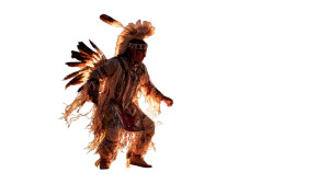 Powwow Lightning Dancer Vinyl Car Decal Sticker – Waterproof & UV-Resistant 2.72"