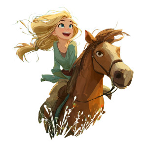 Happy Horse Ride Vinyl Car Decal Sticker – Waterproof & UV-Resistant 3.4133333333333336"