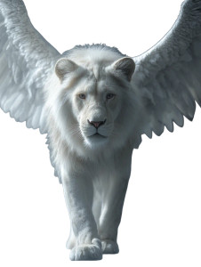 Winged White Lion Vinyl Car Decal Sticker – Waterproof & UV-Resistant 8.213333333333333" Winged White Lion Vinyl Car Decal Sticker – Waterproof & UV-Resistant 8.213333333333333"