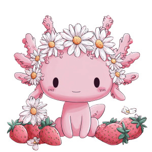 Cute Axolotl V2 Vinyl Car Decal Sticker – Waterproof & UV-Resistant 3.4133333333333336"