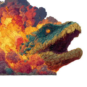 Flaming Sea Serpent Vinyl Car Decal Sticker – Waterproof & UV-Resistant 3.4133333333333336" Flaming Sea Serpent Vinyl Car Decal Sticker – Waterproof & UV-Resistant 3.4133333333333336"