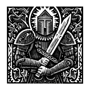 Epic Knight Linocut V2 Vinyl Car Decal Sticker – Waterproof & UV-Resistant 3.4133333333333336" Epic Knight Linocut V2 Vinyl Car Decal Sticker – Waterproof & UV-Resistant 3.4133333333333336"