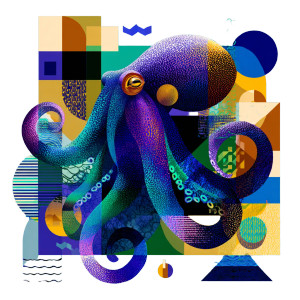 Abstract Octopus V2 Vinyl Car Decal Sticker – Waterproof & UV-Resistant 6.826666666666667" Abstract Octopus V2 Vinyl Car Decal Sticker – Waterproof & UV-Resistant 6.826666666666667"
