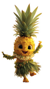 Dancing Pineapple Vinyl Car Decal Sticker – Waterproof & UV-Resistant 4.8533333333333335"