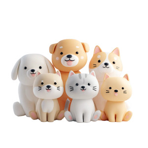 Cute Cartoon Animals V4 Vinyl Car Decal Sticker – Waterproof & UV-Resistant 6.826666666666667"