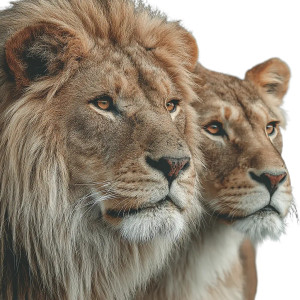 Lion Family Vinyl Car Decal Sticker – Waterproof & UV-Resistant 3.4133333333333336"