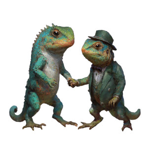 Lizard And Chameleon Vinyl Car Decal Sticker – Waterproof & UV-Resistant 3.4133333333333336"