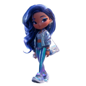 Futuristic Afrofuturist Woman Vinyl Car Decal Sticker – Waterproof & UV-Resistant 3.4133333333333336"