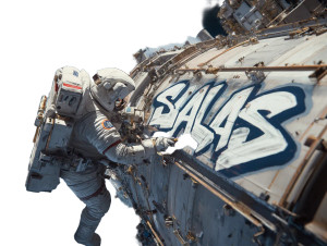 Astronaut Graffiti Vinyl Car Decal Sticker – Waterproof & UV-Resistant 6.1866666666666665"