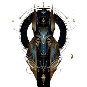 Anubis Cosmic Design Vinyl Car Decal Sticker – Waterproof & UV-Resistant 6.826666666666667" Anubis Cosmic Design Vinyl Car Decal Sticker – Waterproof & UV-Resistant 6.826666666666667"