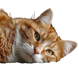 Fat Orange Cat V3 Vinyl Car Decal Sticker – Waterproof & UV-Resistant 3.4133333333333336"