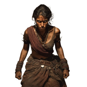 Tribal Warrior Woman V5 Vinyl Car Decal Sticker – Waterproof & UV-Resistant 3.4133333333333336"