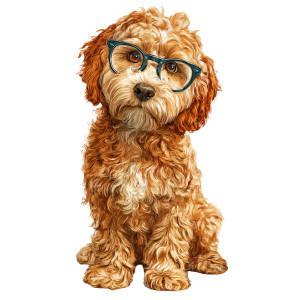 Novelist Cavoodle Vinyl Car Decal Sticker – Waterproof & UV-Resistant 3.4133333333333336"