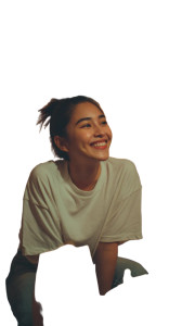 Excited Asian Woman V2 Vinyl Car Decal Sticker – Waterproof & UV-Resistant 9.706666666666667"