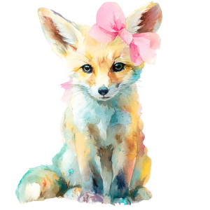 Pastel Baby Fox V2 Vinyl Car Decal Sticker – Waterproof & UV-Resistant 6.826666666666667"