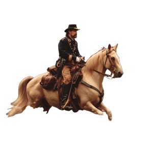 Civil War Rider Vinyl Car Decal Sticker – Waterproof & UV-Resistant 3.4133333333333336"