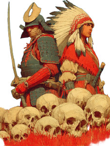 Samurai And Chief Vinyl Car Decal Sticker – Waterproof & UV-Resistant 8.213333333333333"