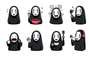 No-Face Stickers Vinyl Car Decal Sticker – Waterproof & UV-Resistant 2.933333333333333"