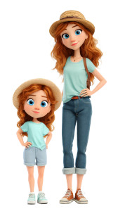 Cheerful Mother-Daughter Duo Vinyl Car Decal Sticker – Waterproof & UV-Resistant 4.8533333333333335" Cheerful Mother-Daughter Duo Vinyl Car Decal Sticker – Waterproof & UV-Resistant 4.8533333333333335"