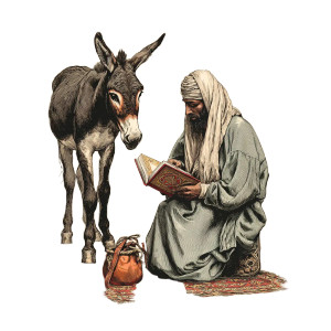 Talking Quran Donkey Vinyl Car Decal Sticker – Waterproof & UV-Resistant 3.4133333333333336"