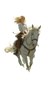 Graceful Horse Rider Vinyl Car Decal Sticker – Waterproof & UV-Resistant 4.8533333333333335"