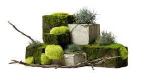 Mossy Abstract Sculpture Vinyl Car Decal Sticker – Waterproof & UV-Resistant 2.56"