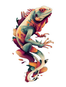 Morphing Lizard Creature Vinyl Car Decal Sticker – Waterproof & UV-Resistant 8.213333333333333"