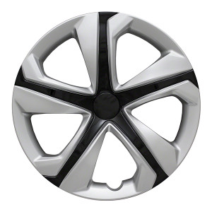 Upgrade Your Honda Civic Wheels | Set Of 4 Wheel Covers | Glossy Black/Silver 16 Inch 5 Spoke